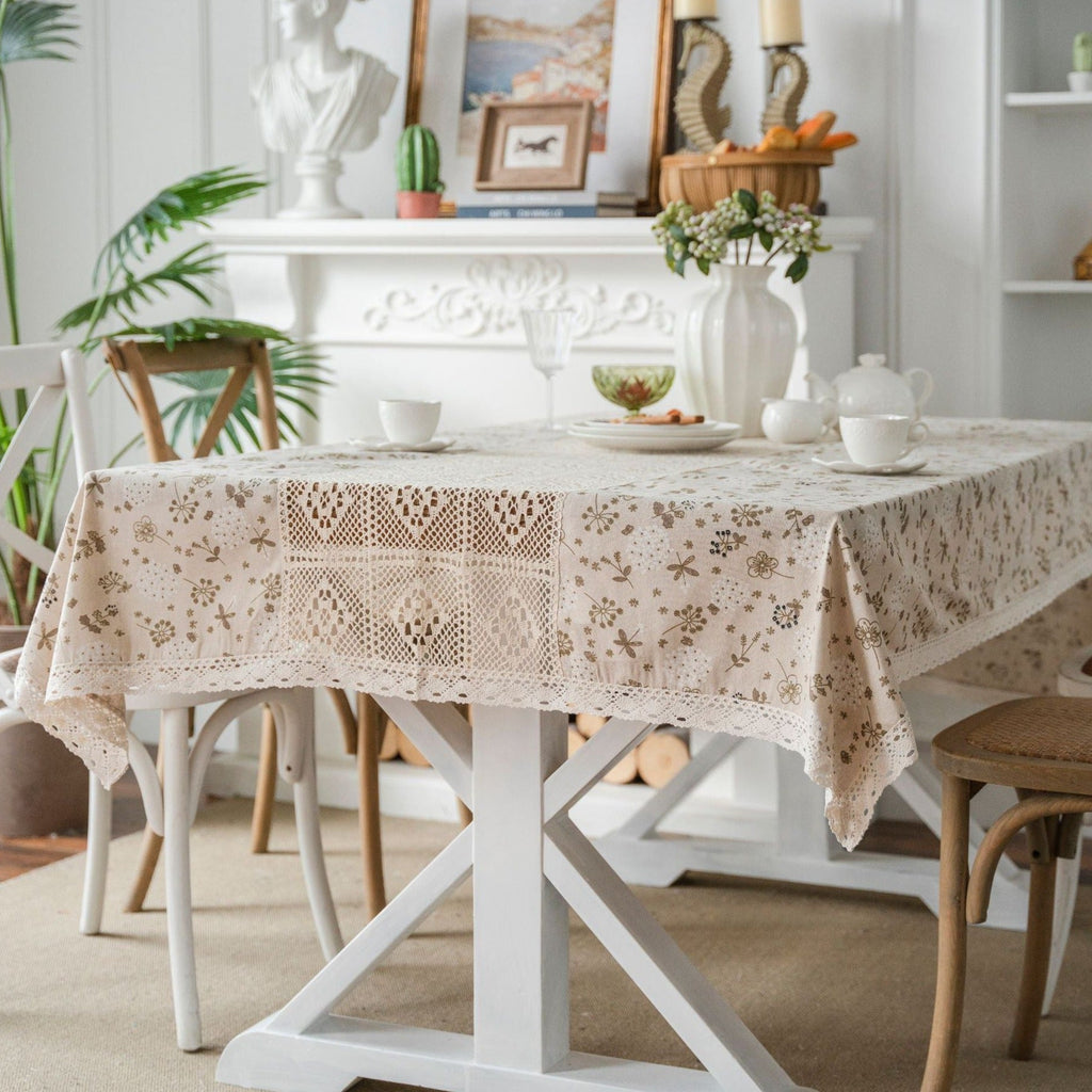 Peaceful Beige Table Cloth