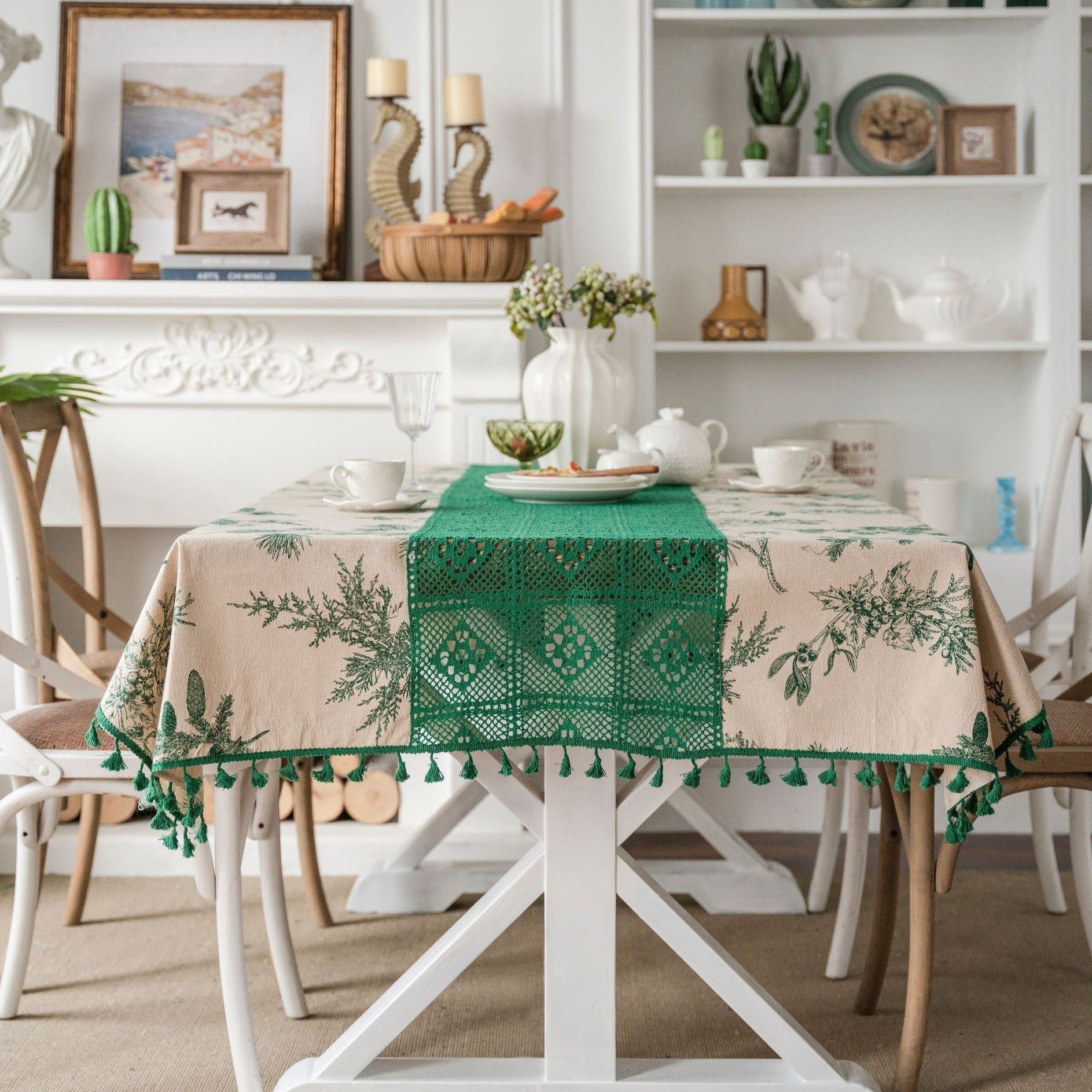 Peaceful Beige Table Cloth