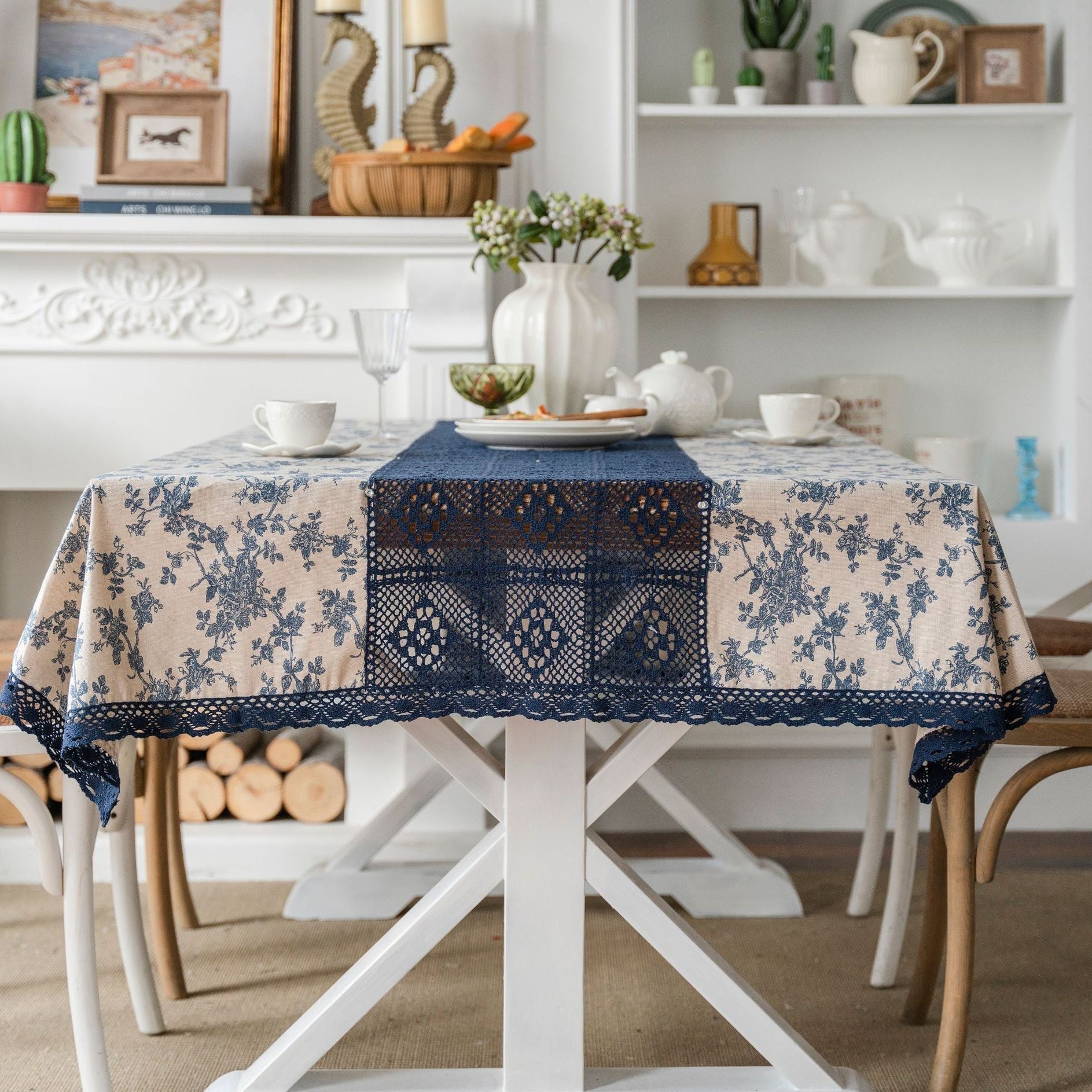 Peaceful Beige Table Cloth