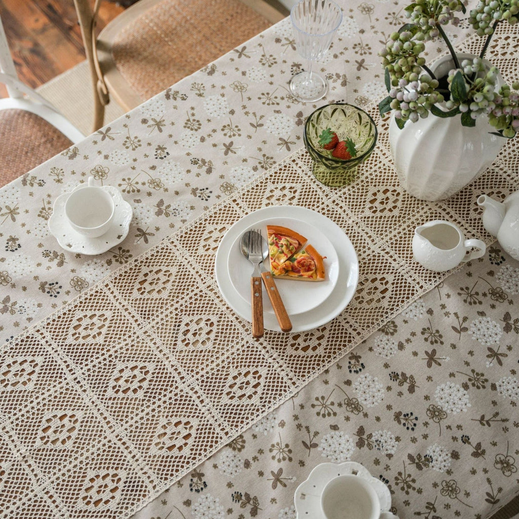 Peaceful Beige Table Cloth