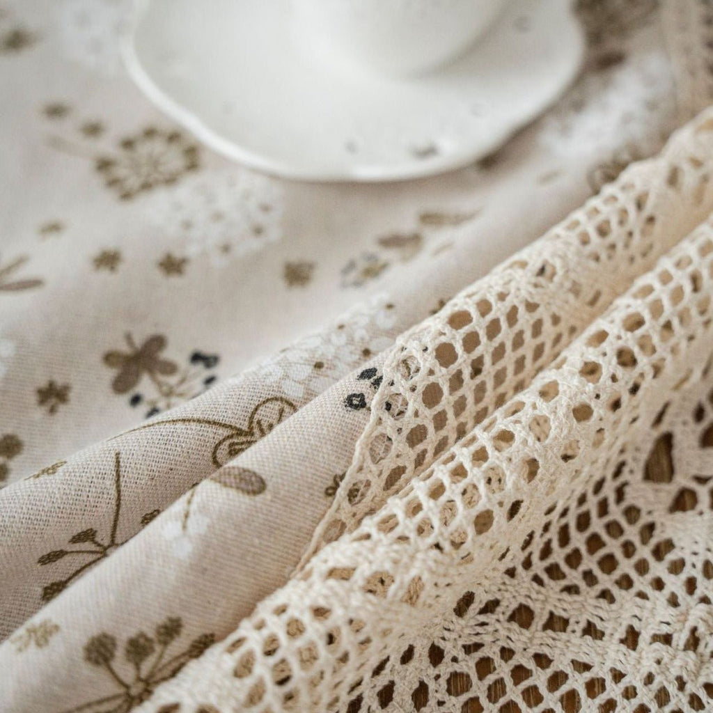 Peaceful Beige Table Cloth