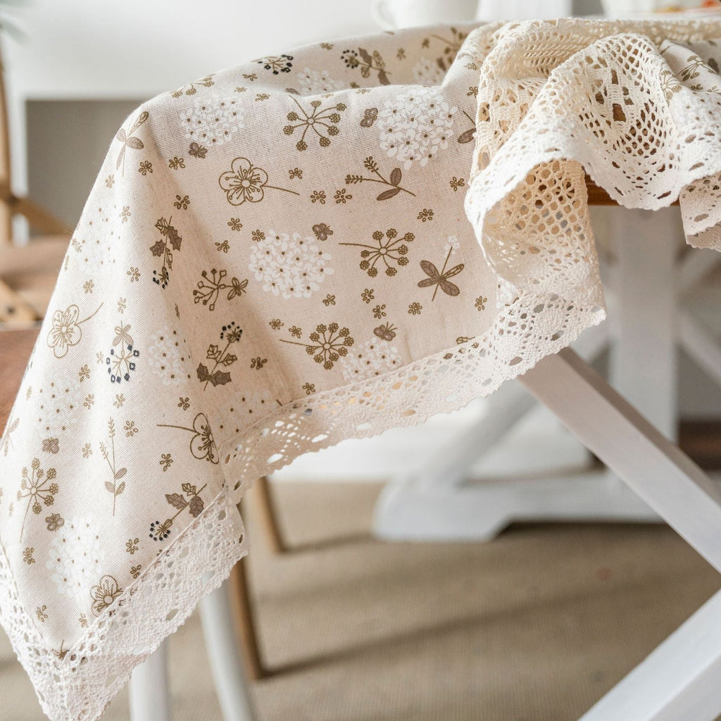 Peaceful Beige Table Cloth