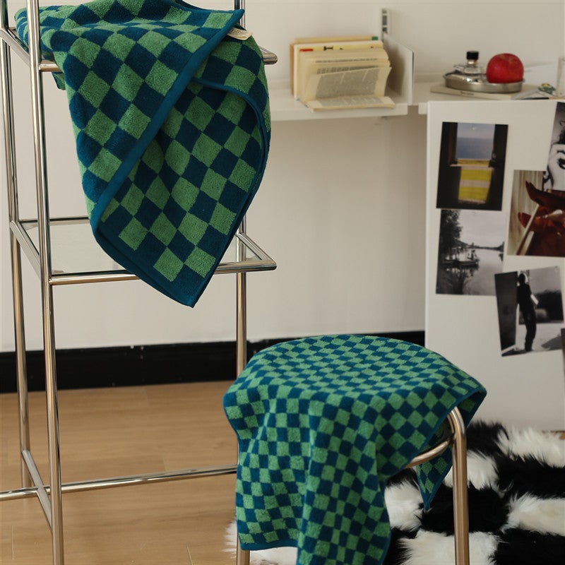 Peacock Checkerboard Towel