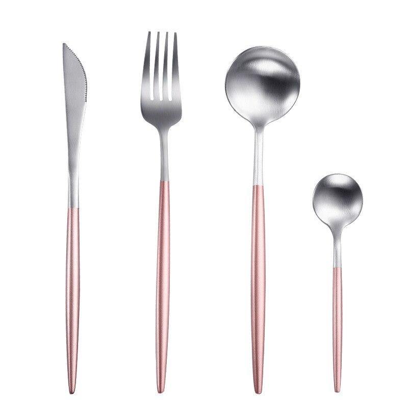 Pink Dipped Cutlery Set