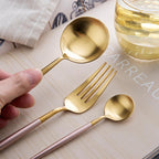 Pink Dipped Cutlery Set