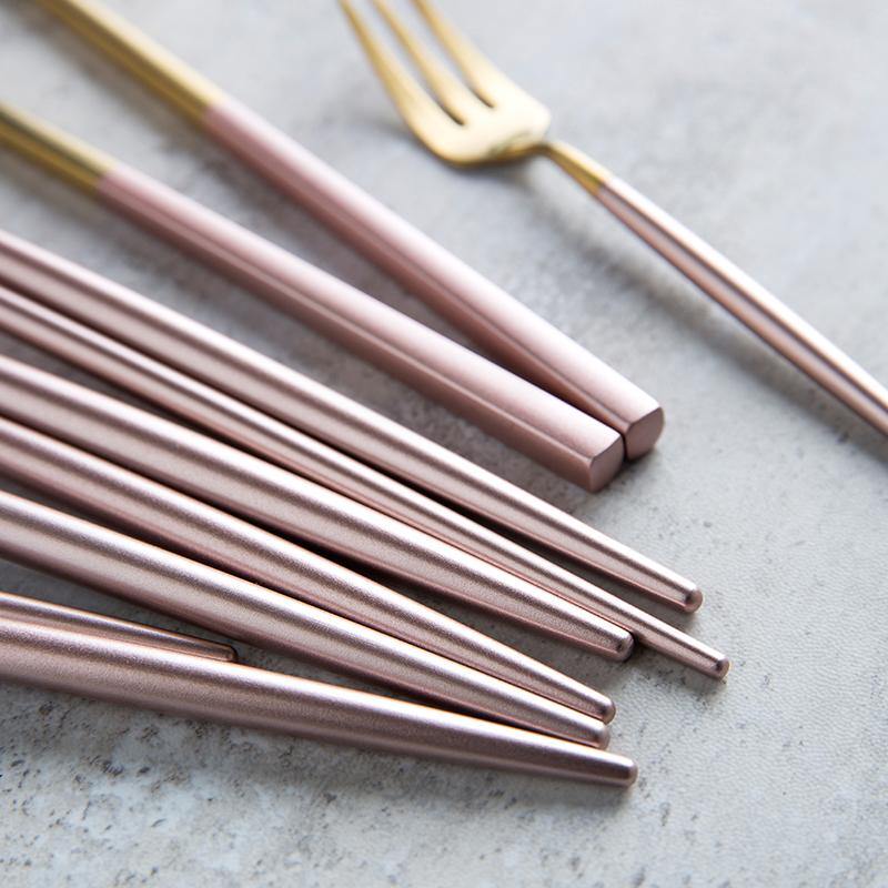 Pink Dipped Cutlery Set