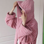 Pink Stripes Away Bathrobes