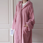 Pink Stripes Away Bathrobes
