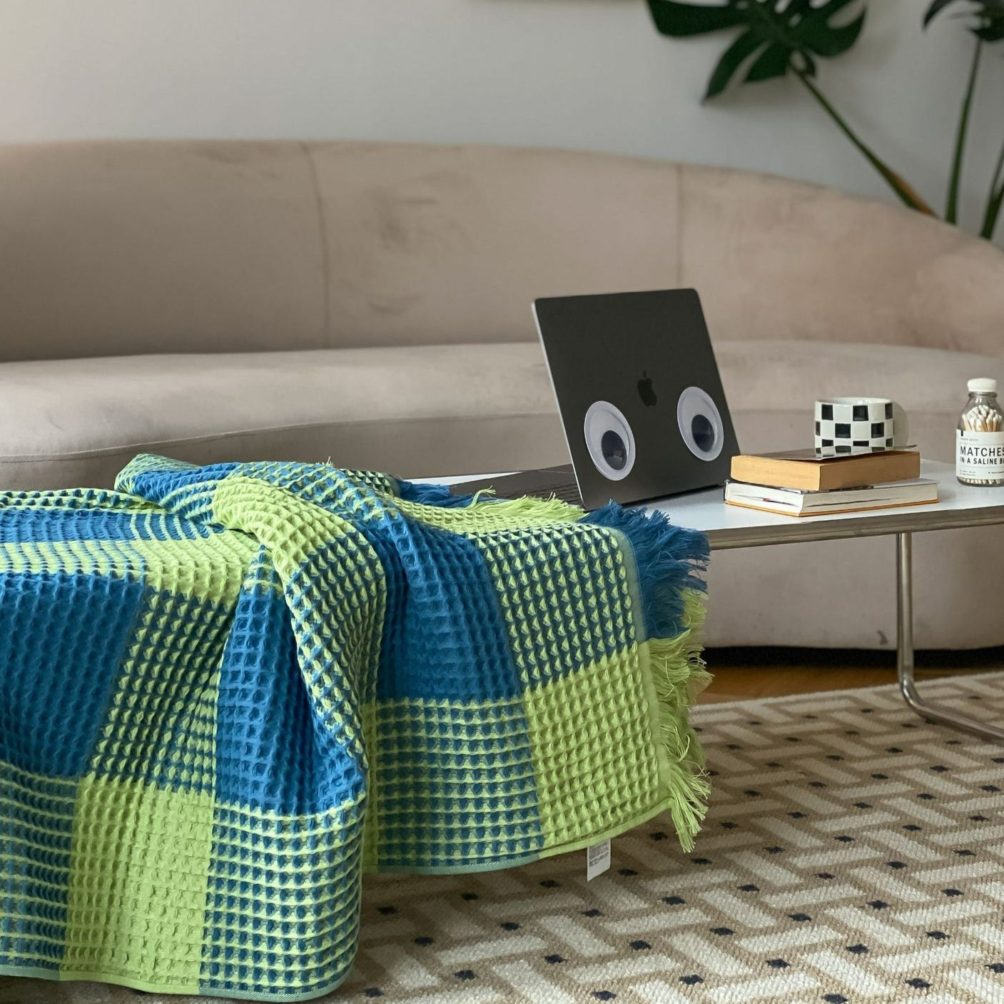 Plaid Waffle Soft Blanket