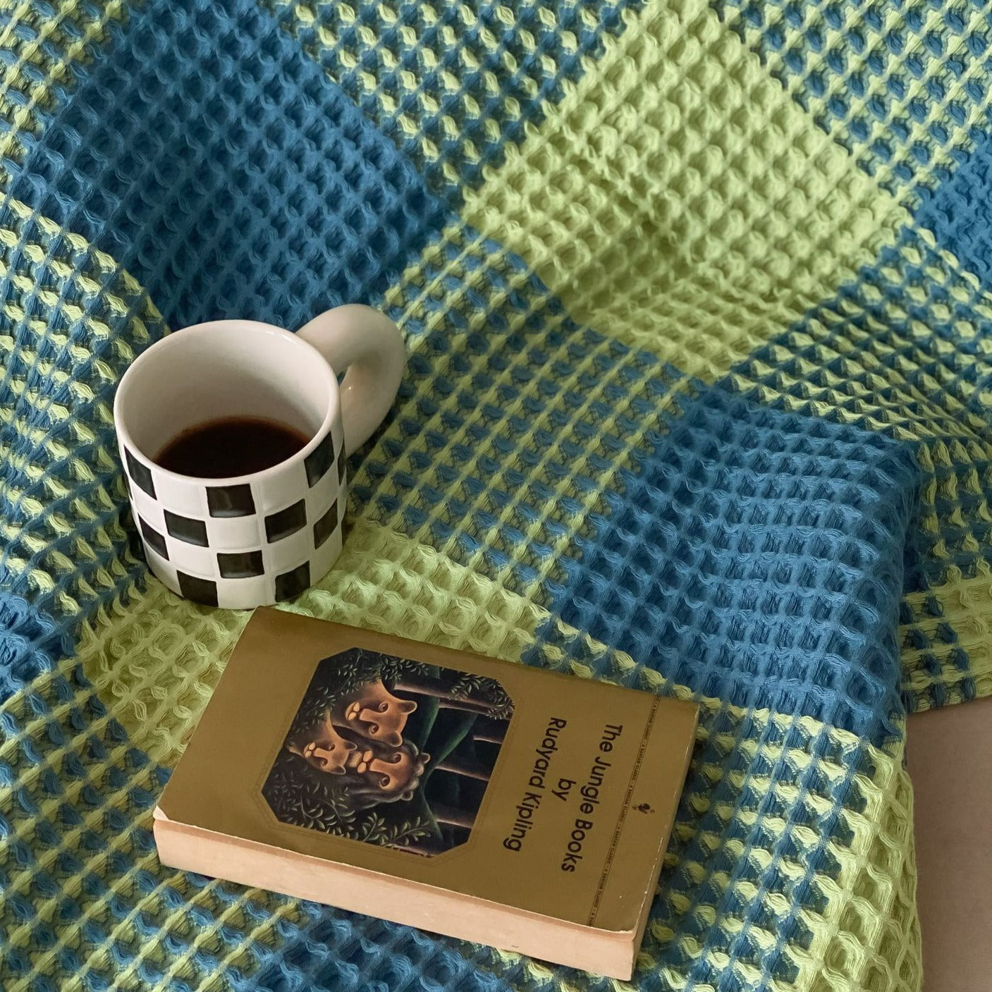 Plaid Waffle Soft Blanket