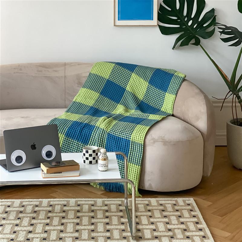 Plaid Waffle Soft Blanket