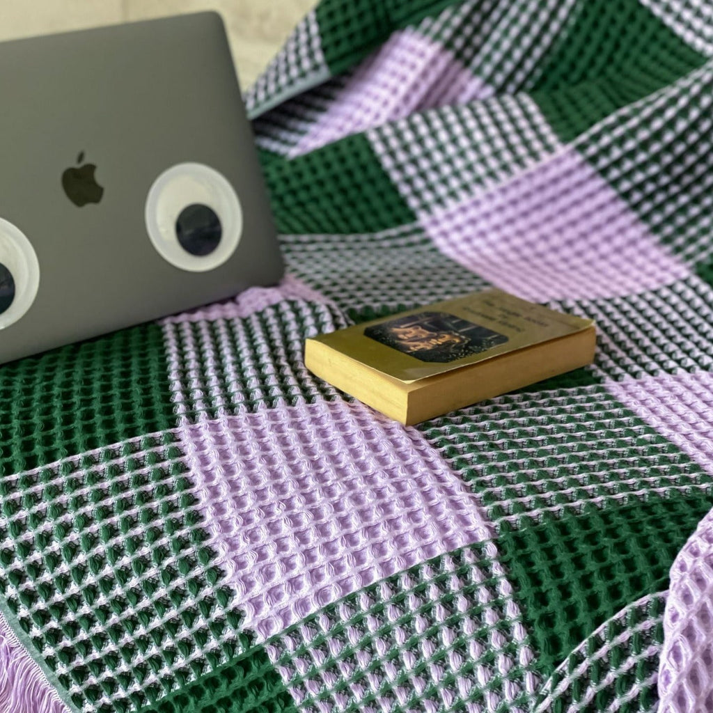 Plaid Waffle Soft Blanket