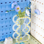 Plaid Wavy Acrylic Vase
