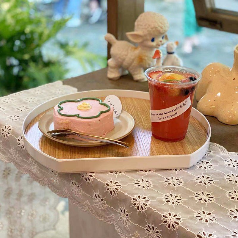 Plastic Wooden Platter