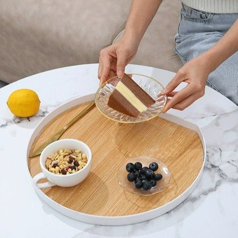 Plastic Wooden Platter