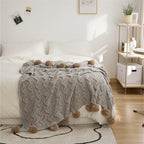 Pom Pom Weave Blanket