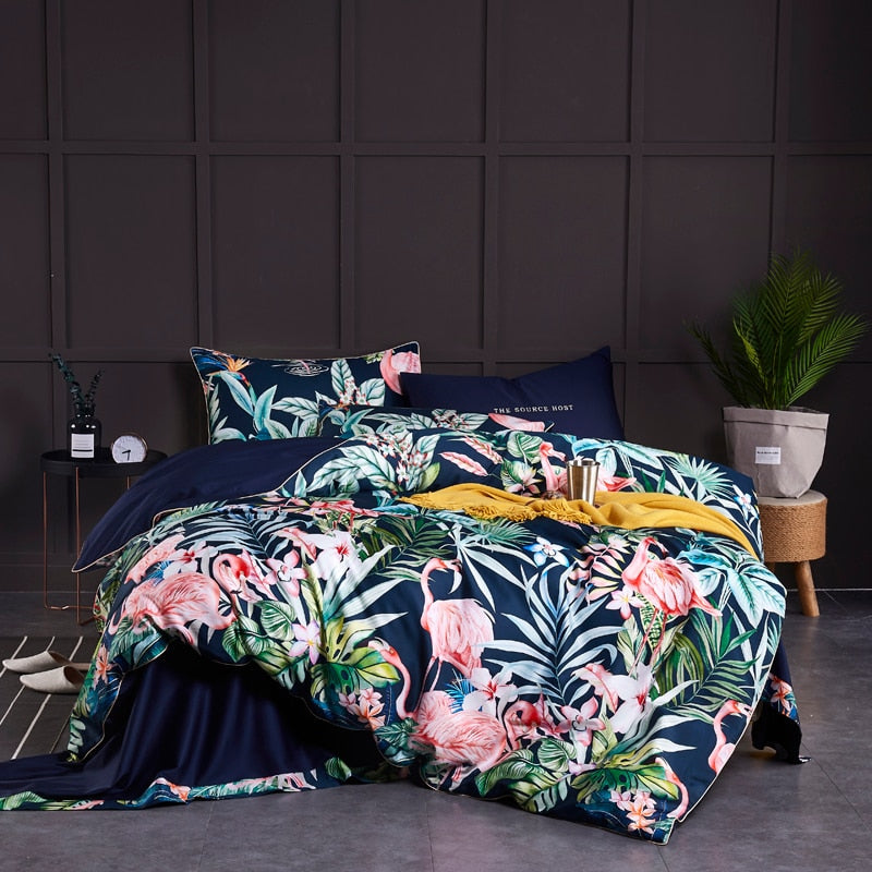 Flamenco Botanical Ultra Soft Egyptian Cotton Bedding Set