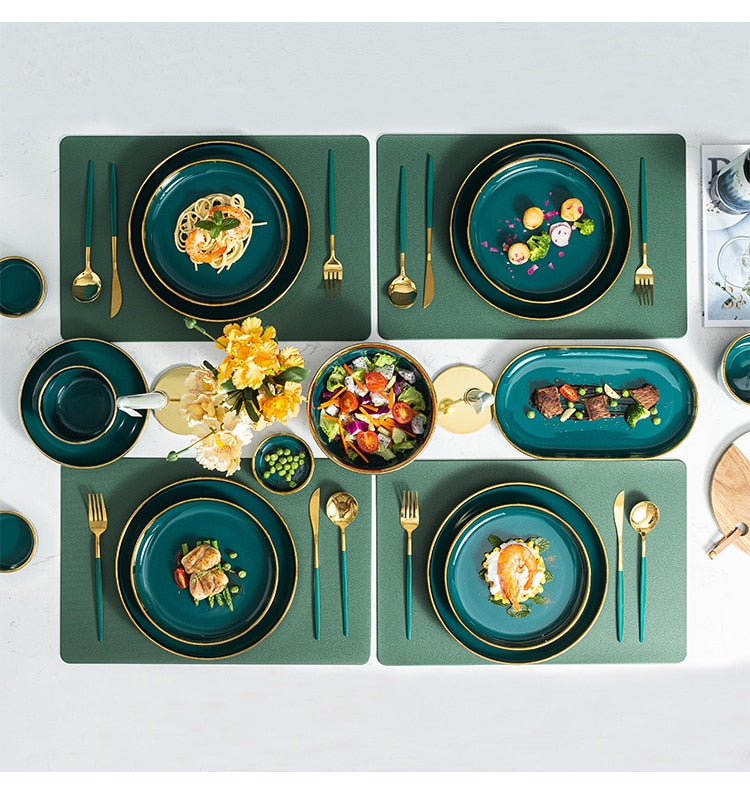 Verde Emerald Green Luxury Dinnerware Set