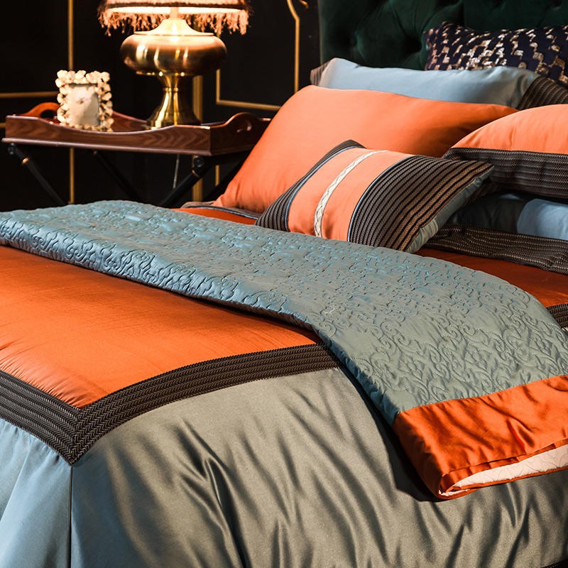 Olivia Luxury Embroidered Egyptian Cotton Satin Bedding Set