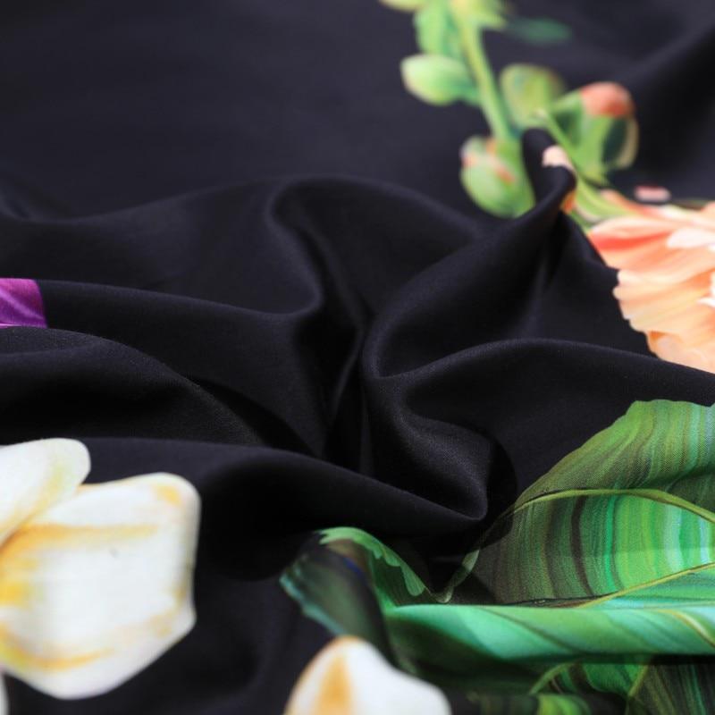 Aida Black Luxury Floral Egyptian Cotton Bedding Set
