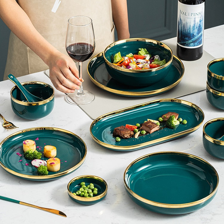 Verde Emerald Green Luxury Dinnerware Set