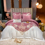 Domitia Berry Embroidery Egyptian Cotton Bedding Set