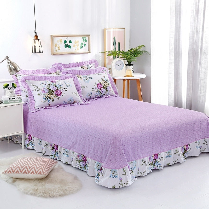 Veronica Contrasting Floral Printed Egyptian Cotton Bedding Set