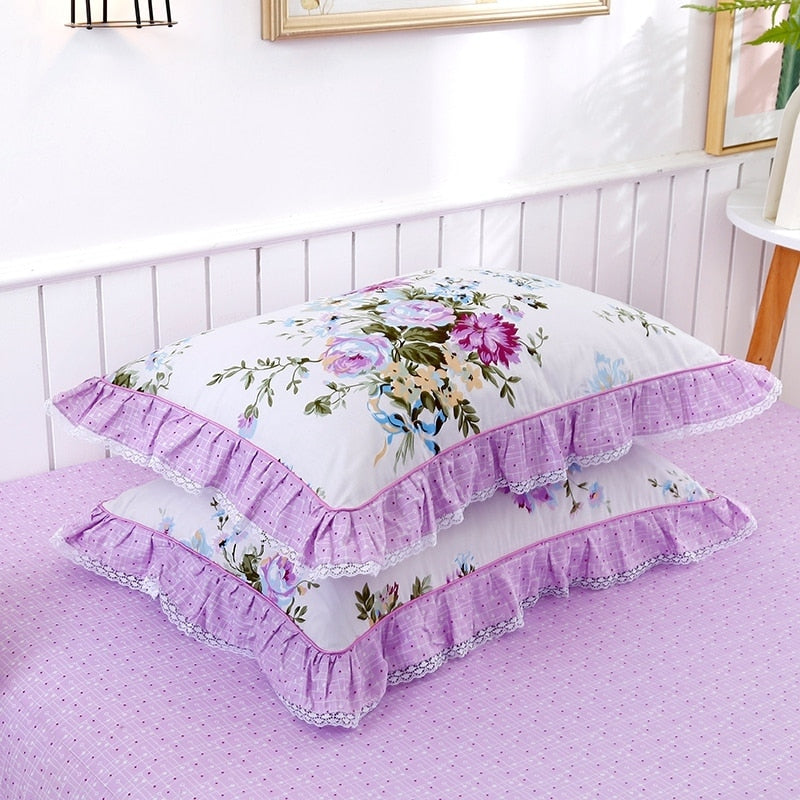 Veronica Contrasting Floral Printed Egyptian Cotton Bedding Set