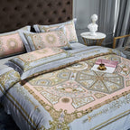 Audrey Art Deco Silky Egyptian Cotton Bedding Set