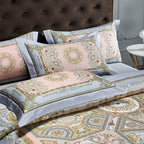 Audrey Art Deco Silky Egyptian Cotton Bedding Set