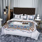 Ava Layered 3D Printed Border Egyptian Cotton Bedding Set