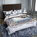 Ava Layered 3D Printed Border Egyptian Cotton Bedding Set