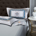 Ava Layered 3D Printed Border Egyptian Cotton Bedding Set