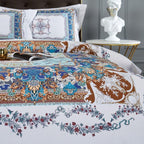 Ava Layered 3D Printed Border Egyptian Cotton Bedding Set