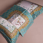 Anne Hybrid Floral Diamond Printed Silky Egyptian Cotton Bedding Set