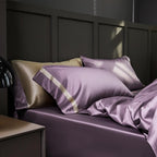 Manya Dusty Lavender Reversible Egyptian Cotton Silk Bedding Set