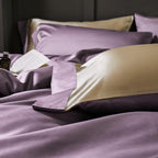 Manya Dusty Lavender Reversible Egyptian Cotton Silk Bedding Set