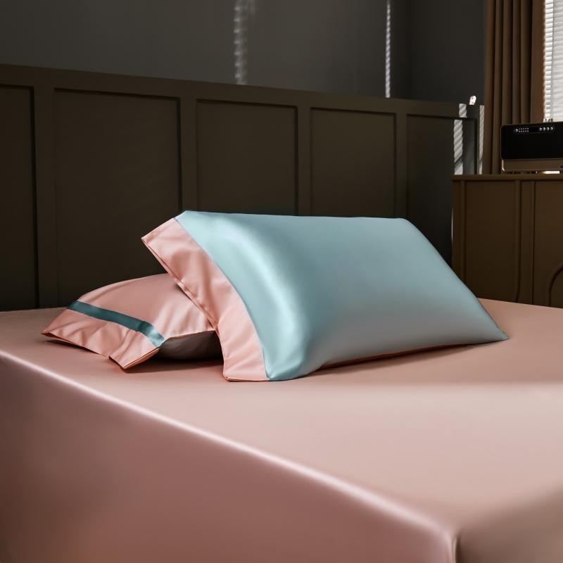 Manya Mocha Rose Reversible Egyptian Cotton Silk Bedding Set
