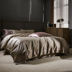 Manya Olive Grove Reversible Egyptian Cotton Silk Bedding Set