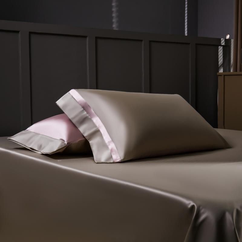 Manya Olive Grove Reversible Egyptian Cotton Silk Bedding Set