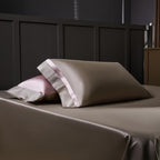 Manya Olive Grove Reversible Egyptian Cotton Silk Bedding Set