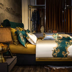 Rosalee Royal Embroidered Egyptian Cotton Satin Bedding Set