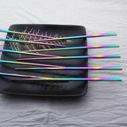Irised Rainbow Chopsticks Stainless Steel Cutlery Set
