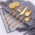 Serena Matte Gold Luxury Stainless Steel Cutlery Set