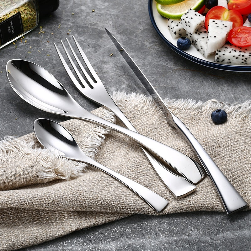 Jet Silver Stainless Steel Cutlery Set