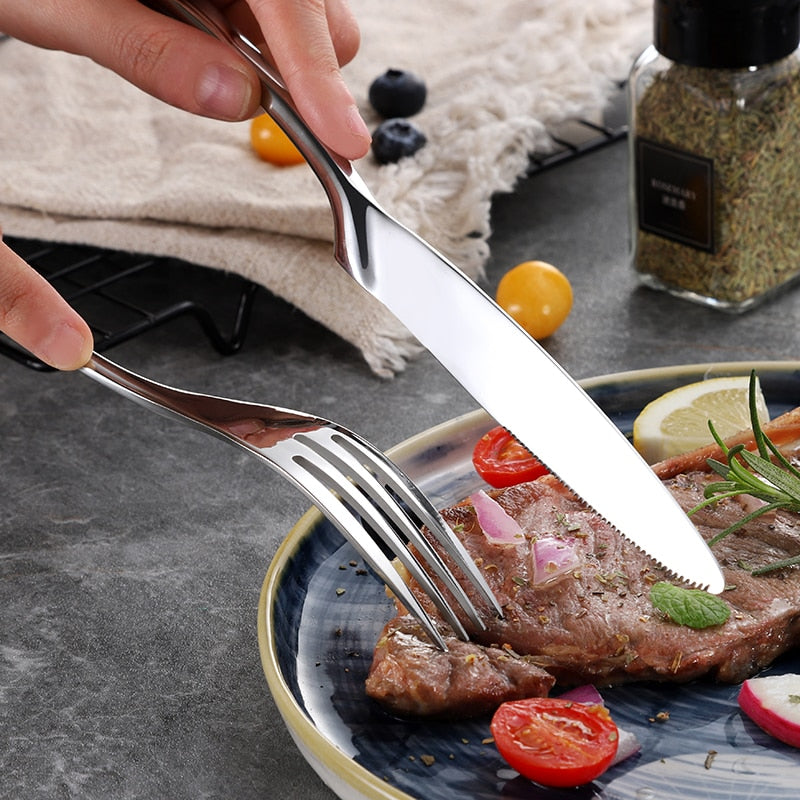 Jet Silver Stainless Steel Cutlery Set