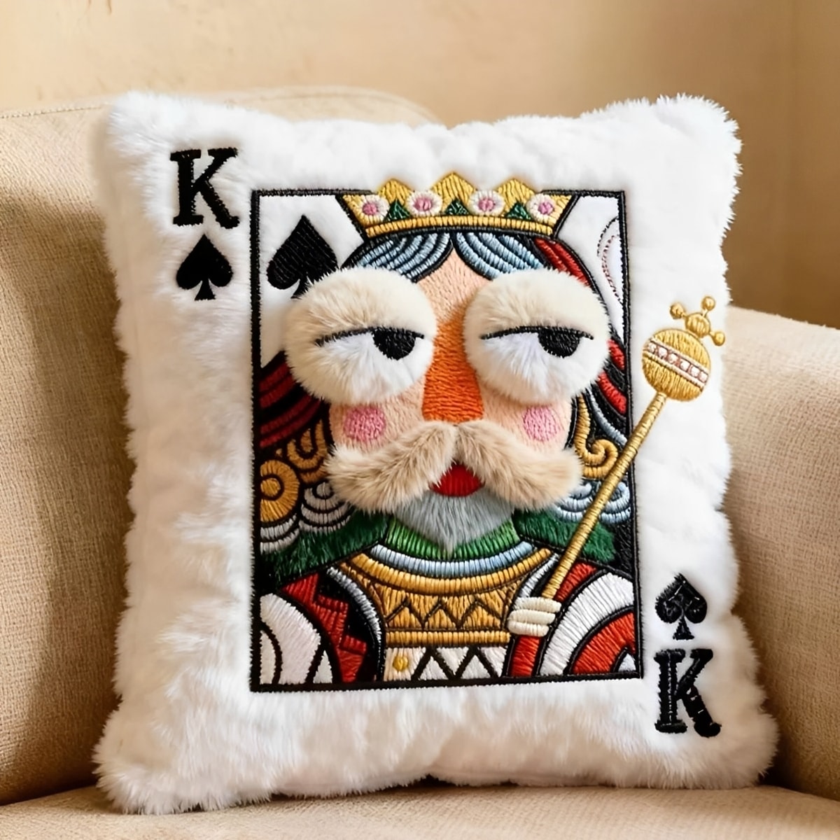Monroé Plush Spade Pillow