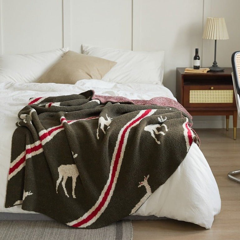 Reindeer Stripe Blanket