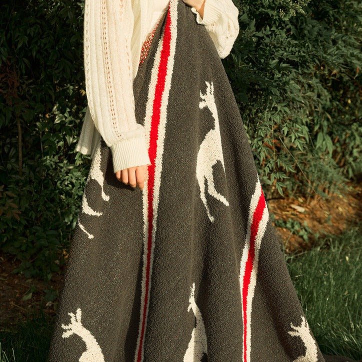 Reindeer Stripe Blanket