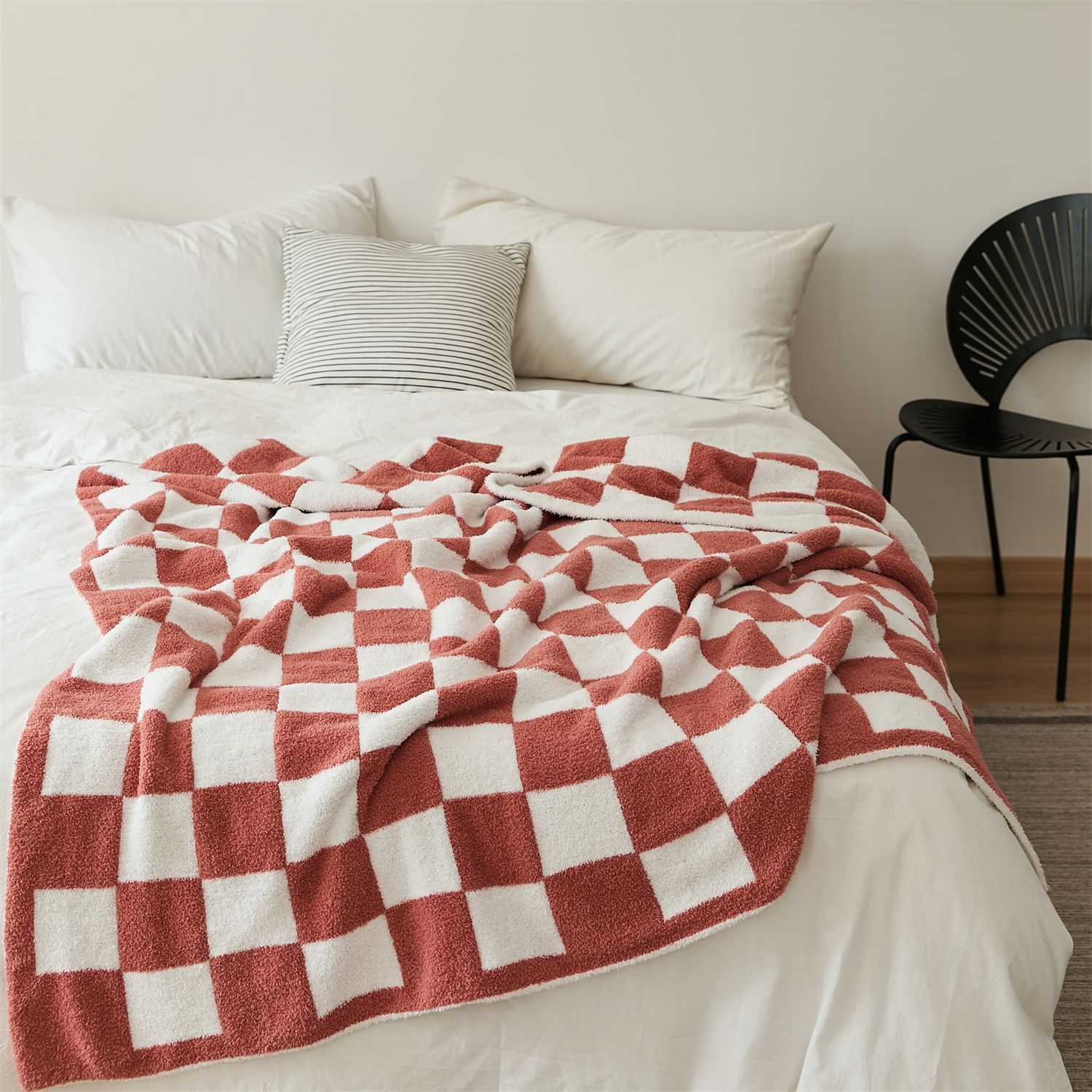 Retro Checkerboard Plus Soft Blanket - FINAL SALE